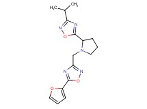 5-(2-furyl)-3-{[2-(3-isopropyl-1,2,4-oxadiazol-5-yl)-1-pyrrolidinyl]methyl}-1,2,4-oxadiazole