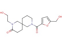 2-(2-hydroxyethyl)-8-[5-(hydroxymethyl)-2-furoyl]-2,8-diazaspiro[5.5]undecan-3-one