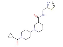 1'-(cyclopropylcarbonyl)-N-(1,3-thiazol-2-ylmethyl)-1,4'-bipiperidine-3-carboxamide