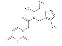 N-(sec-butyl)-2-(2,4-dioxo-3,4-dihydropyrimidin-1(2H)-yl)-N-[(3-methyl-2-thienyl)methyl]acetamide
