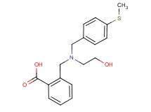 2-({(2-hydroxyethyl)[4-(methylthio)benzyl]amino}methyl)benzoic acid