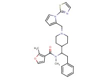 N,2-dimethyl-N-[2-phenyl-1-(1-{[1-(1,3-thiazol-2-yl)-1H-pyrrol-2-yl]methyl}-4-piperidinyl)ethyl]-3-furamide