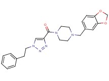1-(1,3-benzodioxol-5-ylmethyl)-4-{[1-(2-phenylethyl)-1H-1,2,3-triazol-4-yl]carbonyl}piperazine