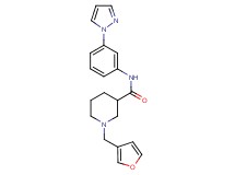 1-(3-furylmethyl)-N-[3-(1H-pyrazol-1-yl)phenyl]-3-piperidinecarboxamide