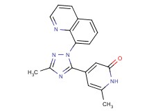 6-methyl-4-(3-methyl-1-quinolin-8-yl-1H-1,2,4-triazol-5-yl)pyridin-2(1H)-one