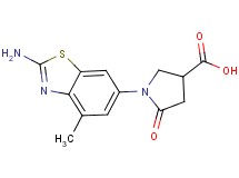 1-(2-amino-4-methyl-1,3-benzothiazol-6-yl)-5-oxopyrrolidine-3-carboxylic acid