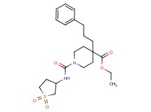 ethyl 1-{[(1,1-dioxidotetrahydro-3-thienyl)amino]carbonyl}-4-(3-phenylpropyl)-4-piperidinecarboxylate
