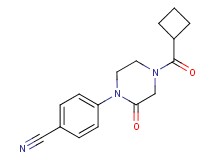 4-[4-(cyclobutylcarbonyl)-2-oxo-1-piperazinyl]benzonitrile