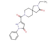 2-ethyl-8-[(5-oxo-1-phenyl-2,5-dihydro-1H-pyrazol-3-yl)carbonyl]-2,8-diazaspiro[4.5]decan-3-one