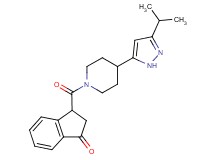 3-{[4-(3-isopropyl-1H-pyrazol-5-yl)piperidin-1-yl]carbonyl}indan-1-one