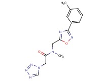 N-methyl-N-{[3-(3-methylphenyl)-1,2,4-oxadiazol-5-yl]methyl}-2-(1H-tetrazol-1-yl)acetamide