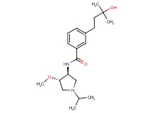 3-(3-hydroxy-3-methylbutyl)-N-[(3S*,4S*)-1-isopropyl-4-methoxy-3-pyrrolidinyl]benzamide
