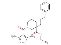 ethyl 1-[(3,5-dimethyl-4-isoxazolyl)carbonyl]-3-(3-phenylpropyl)-3-piperidinecarboxylate