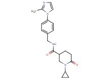1-cyclopropyl-N-[4-(2-methyl-1H-imidazol-1-yl)benzyl]-6-oxo-3-piperidinecarboxamide