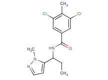 3,5-dichloro-4-methyl-N-[1-(1-methyl-1H-pyrazol-5-yl)propyl]benzamide