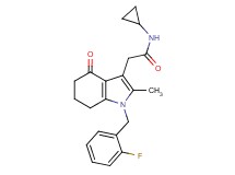 N-cyclopropyl-2-[1-(2-fluorobenzyl)-2-methyl-4-oxo-4,5,6,7-tetrahydro-1H-indol-3-yl]acetamide