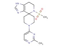 1'-(2-methylpyrimidin-4-yl)-5-(methylsulfonyl)-1,5,6,7-tetrahydrospiro[imidazo[4,5-c]pyridine-4,4'-piperidine]