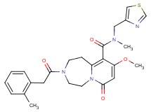 9-methoxy-N-methyl-3-[(2-methylphenyl)acetyl]-7-oxo-N-(1,3-thiazol-4-ylmethyl)-1,2,3,4,5,7-hexahydropyrido[1,2-d][1,4]diazepine-10-carboxamide