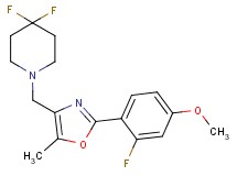 4,4-difluoro-1-{[2-(2-fluoro-4-methoxyphenyl)-5-methyl-1,3-oxazol-4-yl]methyl}piperidine