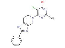 5-chloro-2-methyl-6-(2-phenyl-1,4,6,7-tetrahydro-5H-imidazo[4,5-c]pyridin-5-yl)pyrimidin-4-ol