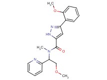 3-(2-methoxyphenyl)-N-(2-methoxy-1-pyridin-2-ylethyl)-N-methyl-1H-pyrazole-5-carboxamide