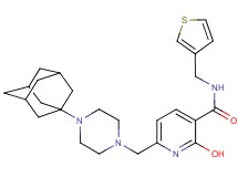 6-{[4-(1-adamantyl)-1-piperazinyl]methyl}-2-hydroxy-N-(3-thienylmethyl)nicotinamide