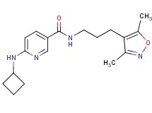 6-(cyclobutylamino)-N-[3-(3,5-dimethyl-4-isoxazolyl)propyl]nicotinamide