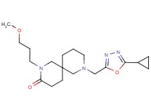 8-[(5-cyclopropyl-1,3,4-oxadiazol-2-yl)methyl]-2-(3-methoxypropyl)-2,8-diazaspiro[5.5]undecan-3-one