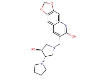 7-{[rel-(3'S,4'S)-4'-hydroxy-1,3'-bipyrrolidin-1'-yl]methyl}[1,3]dioxolo[4,5-g]quinolin-6-ol