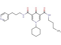 N-butyl-1-cyclohexyl-4-oxo-N'-[3-(4-pyridinyl)propyl]-1,4-dihydro-3,5-pyridinedicarboxamide