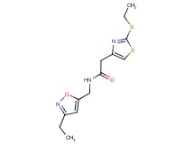 N-[(3-ethylisoxazol-5-yl)methyl]-2-[2-(ethylthio)-1,3-thiazol-4-yl]acetamide