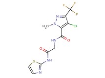 4-chloro-1-methyl-N-[2-oxo-2-(1,3-thiazol-2-ylamino)ethyl]-3-(trifluoromethyl)-1H-pyrazole-5-carboxamide