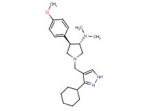(3S*,4R*)-1-[(3-cyclohexyl-1H-pyrazol-4-yl)methyl]-4-(4-methoxyphenyl)-N,N-dimethylpyrrolidin-3-amine