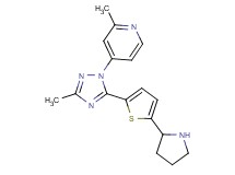 2-methyl-4-{3-methyl-5-[5-(2-pyrrolidinyl)-2-thienyl]-1H-1,2,4-triazol-1-yl}pyridine hydrochloride