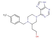 2-[1-(4-methylbenzyl)-4-(9H-purin-6-yl)-2-piperazinyl]ethanol