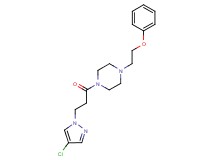 1-[3-(4-chloro-1H-pyrazol-1-yl)propanoyl]-4-(2-phenoxyethyl)piperazine