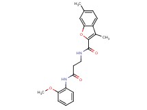 N-{3-[(2-methoxyphenyl)amino]-3-oxopropyl}-3,6-dimethyl-1-benzofuran-2-carboxamide