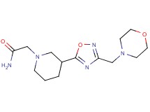 2-{3-[3-(4-morpholinylmethyl)-1,2,4-oxadiazol-5-yl]-1-piperidinyl}acetamide