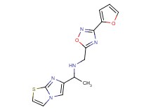 N-{[3-(2-furyl)-1,2,4-oxadiazol-5-yl]methyl}-1-imidazo[2,1-b][1,3]thiazol-6-ylethanamine