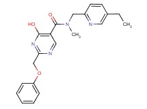 N-[(5-ethylpyridin-2-yl)methyl]-4-hydroxy-N-methyl-2-(phenoxymethyl)pyrimidine-5-carboxamide