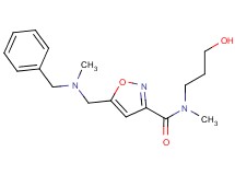 5-{[benzyl(methyl)amino]methyl}-N-(3-hydroxypropyl)-N-methylisoxazole-3-carboxamide