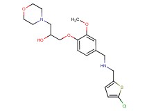 1-[4-({[(5-chloro-2-thienyl)methyl]amino}methyl)-2-methoxyphenoxy]-3-(4-morpholinyl)-2-propanol