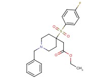 ethyl {1-benzyl-4-[(4-fluorophenyl)sulfonyl]-4-piperidinyl}acetate