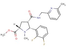 methyl (2S*,4S*,5R*)-5-(2,3-difluorophenyl)-1-methyl-4-({[(6-methyl-2-pyridinyl)methyl]amino}carbonyl)-2-pyrrolidinecarboxylate