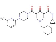 1-(cyclohexylmethyl)-N-cyclopropyl-5-{[4-(6-methyl-2-pyridinyl)-1-piperazinyl]carbonyl}-4-oxo-1,4-dihydro-3-pyridinecarboxamide
