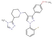 1-{[1-(2-fluorophenyl)-3-(4-methoxyphenyl)-1H-pyrazol-4-yl]methyl}-3-(4-methyl-4H-1,2,4-triazol-3-yl)piperidine