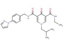 N-ethyl-1-isobutyl-4-oxo-N'-[4-(1H-pyrazol-1-yl)benzyl]-1,4-dihydro-3,5-pyridinedicarboxamide