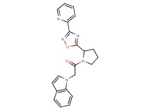 1-(2-oxo-2-{2-[3-(2-pyridinyl)-1,2,4-oxadiazol-5-yl]-1-pyrrolidinyl}ethyl)-1H-indole