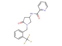 N-{5-oxo-1-[2-(trifluoromethyl)benzyl]-3-pyrrolidinyl}-2-pyridinecarboxamide