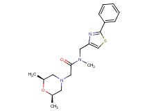 2-[(2R*,6S*)-2,6-dimethyl-4-morpholinyl]-N-methyl-N-[(2-phenyl-1,3-thiazol-4-yl)methyl]acetamide